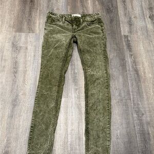 Free People Olive Skinny corduroys